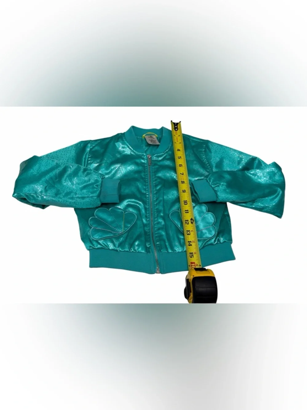 Disney Store Girl Princess‎ Ariel Mermaid Jacket Full Zip Green Size 7-8